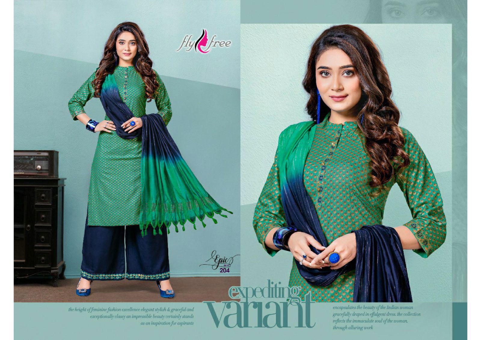 Fly Free Epic 2 Fancy Festive Wear Rayon Printed Ready Made Salwar Suit Collection